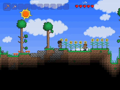 Terraria - Как пережить первую ночь в компании зомби